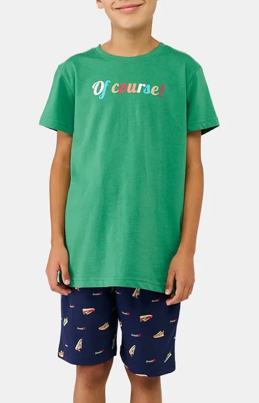 Pyjashort enfant en jersey de coton léger - Sneakers
