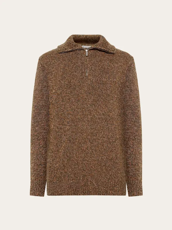 Quater zip sweater - Green Multi
