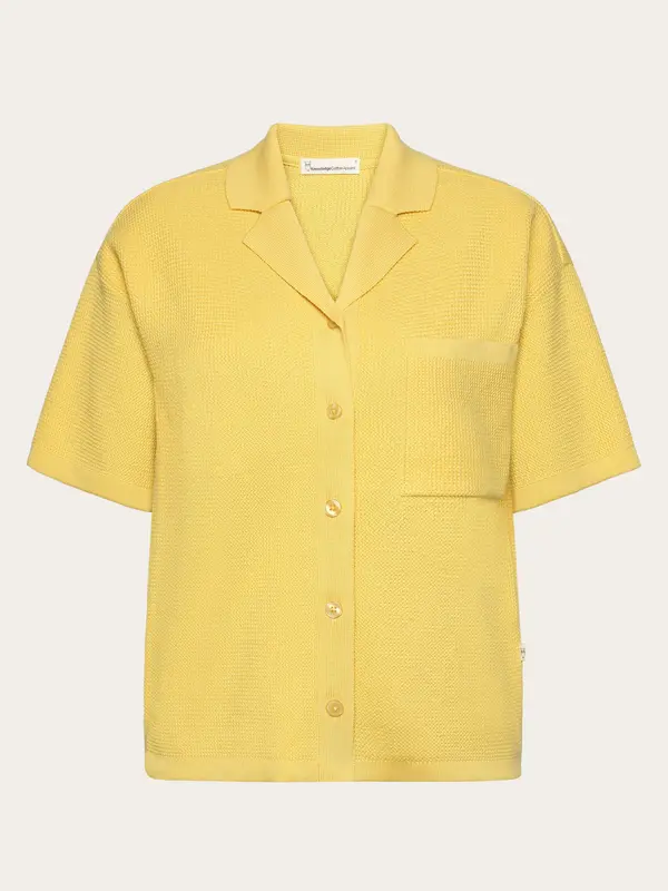 Racking stitch short sleeved shirt - Regenerative Organic Certified™ - GOTS/Vegan - Yarrow