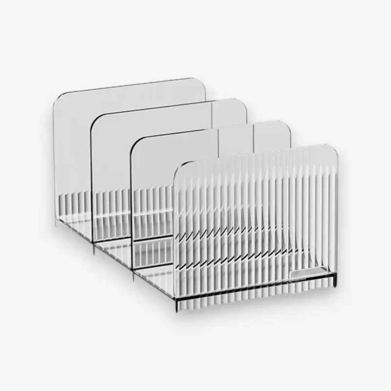 Rangement de bureau transparent 3 compartiments