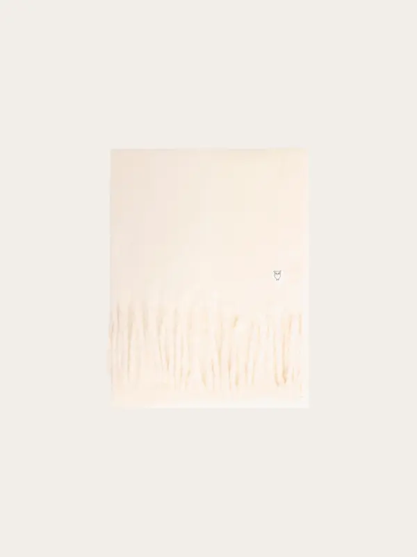Recycled fringe scarf - Egret
