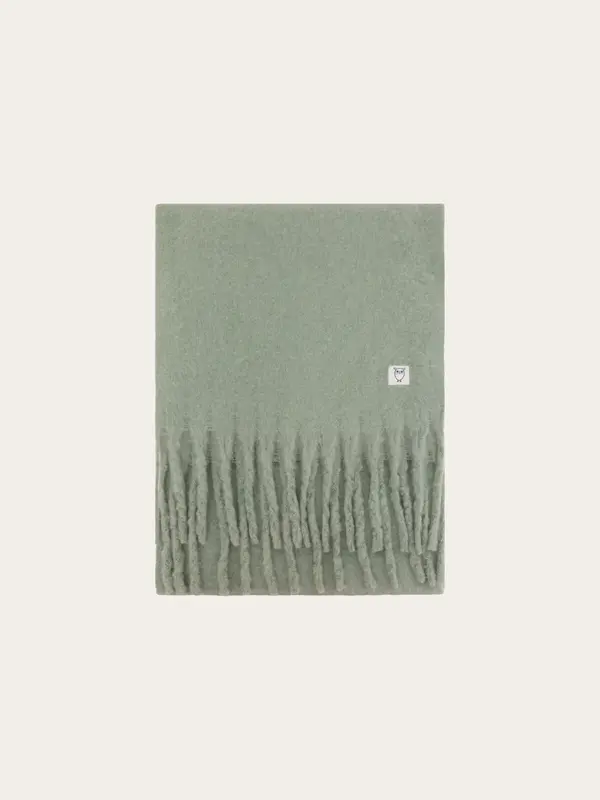 Recycled fringe scarf - Lily Pad