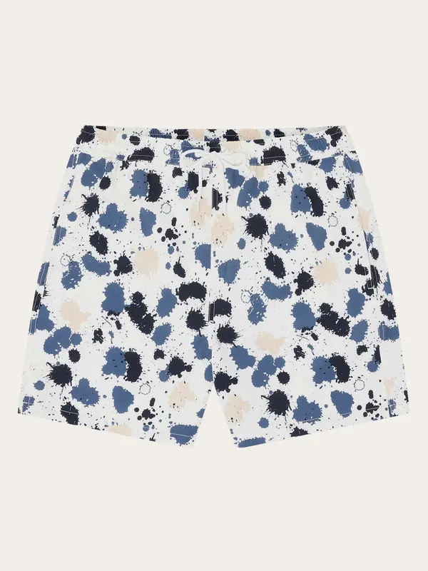 Recycled Printed Swimshorts Water is Life GRS/Vegan - Blue