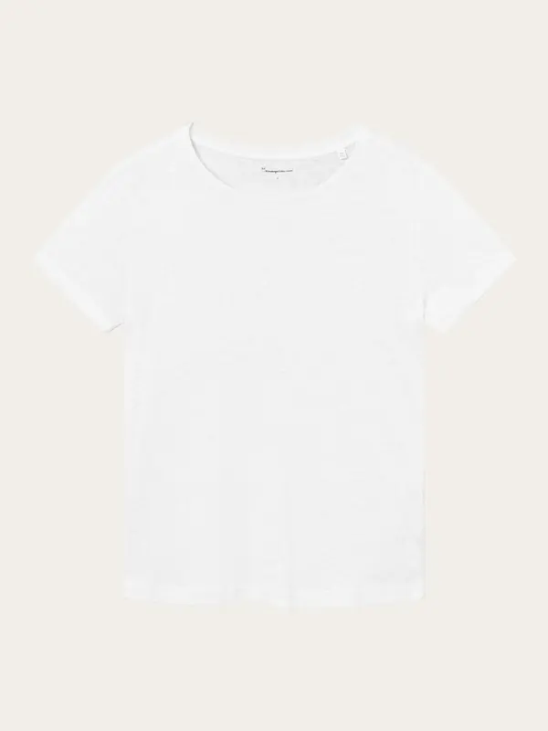 Reg linen t-shirt - Bright White