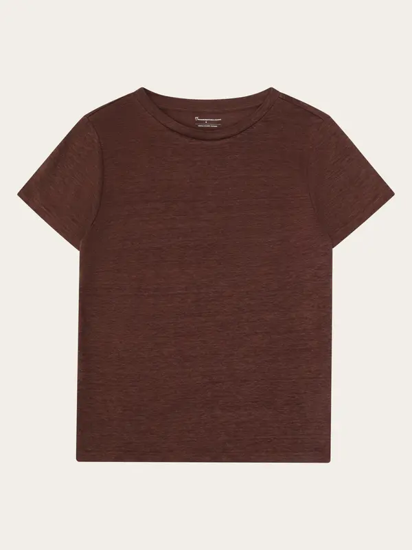 Reg linen t-shirt - Shaved Chocolate