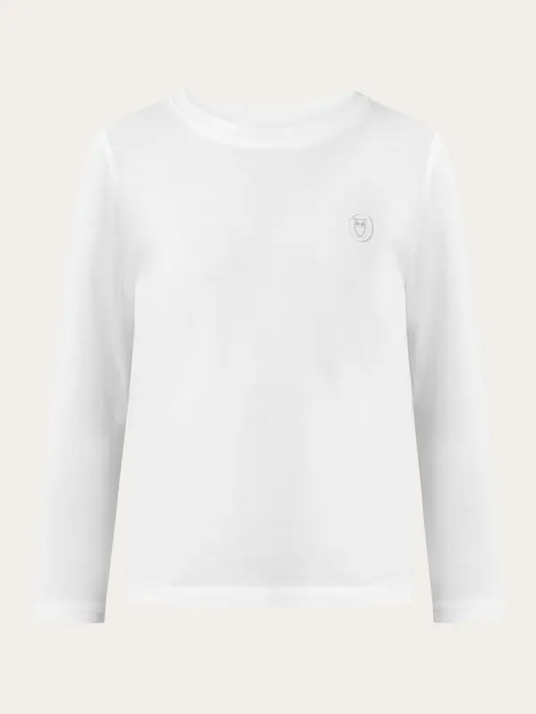 Regular fit badge long sleeved - Bright White