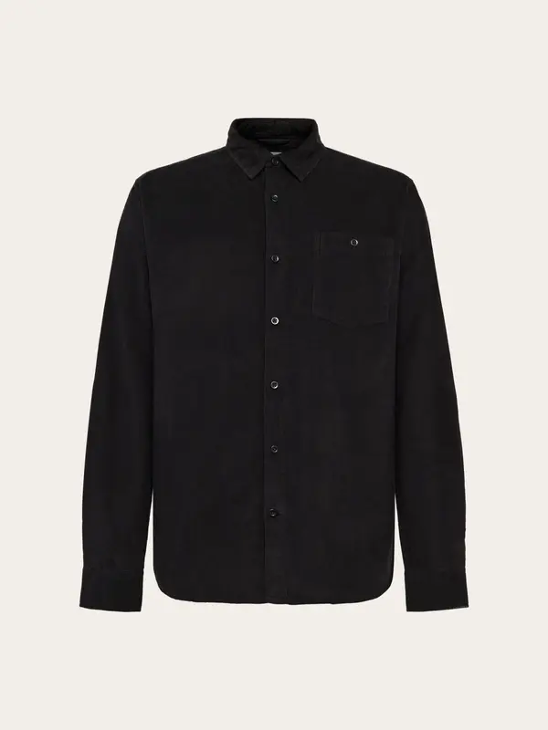 Regular fit corduroy shirt - Black Jet