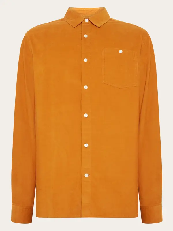 Regular fit corduroy shirt - Pumpkin Spice