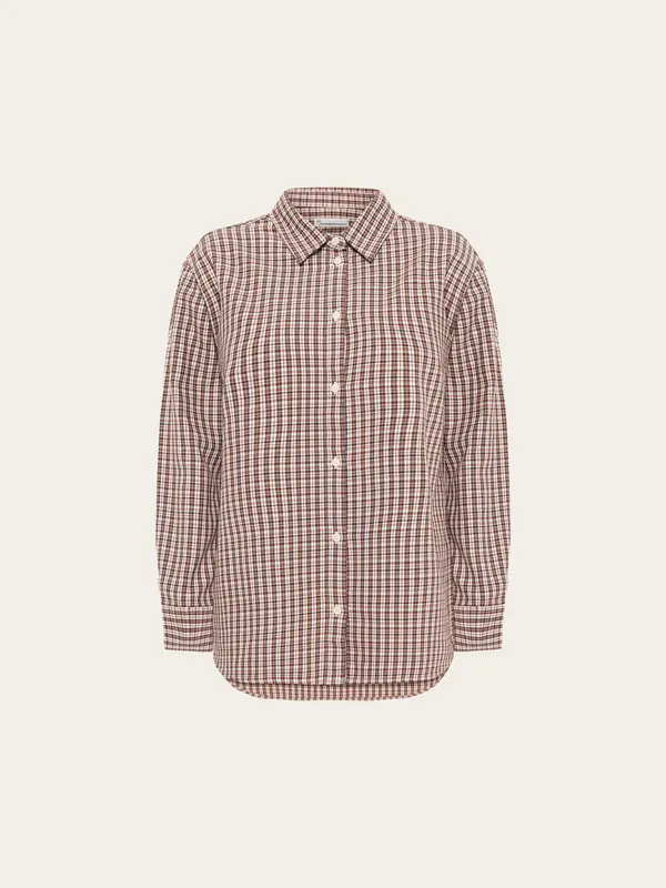 Relaxed check shirt - Brown check