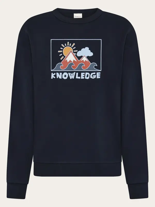 Relaxed printed crew neck - Night Sky