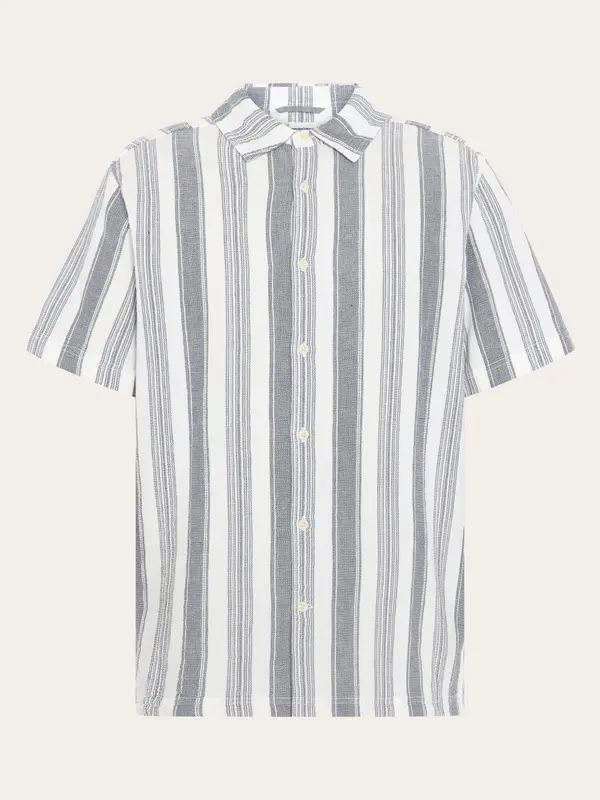 Relaxed Stripe short sleeve shirt - Blue stripe