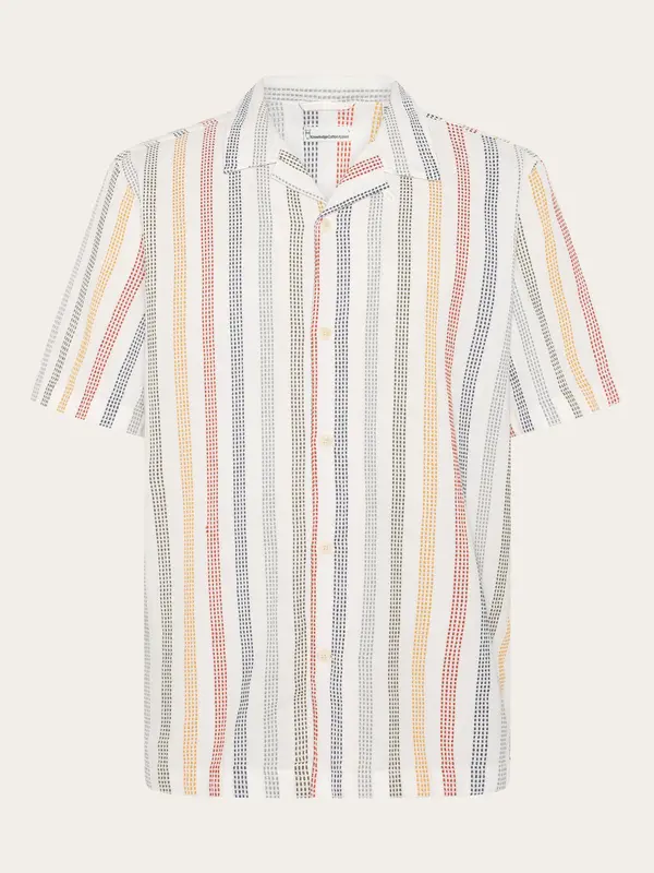 Relaxed stripe short sleeve shirt - Multi color stripe