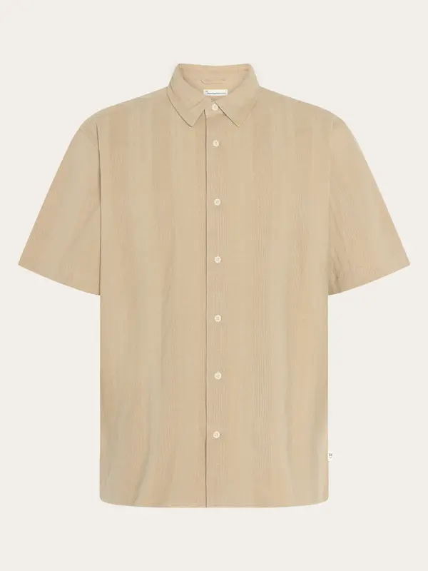 Relaxed structure short sleeve shirt - Twill
