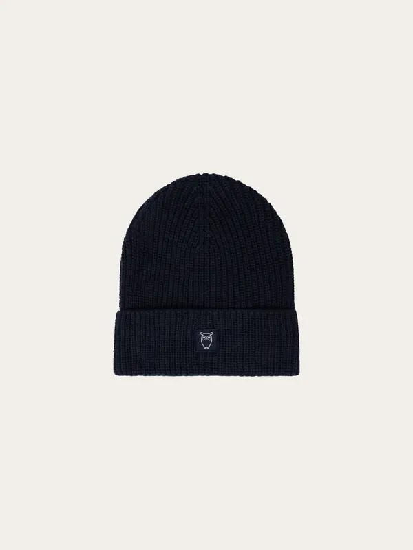 Rib badge beanie - Total Eclipse