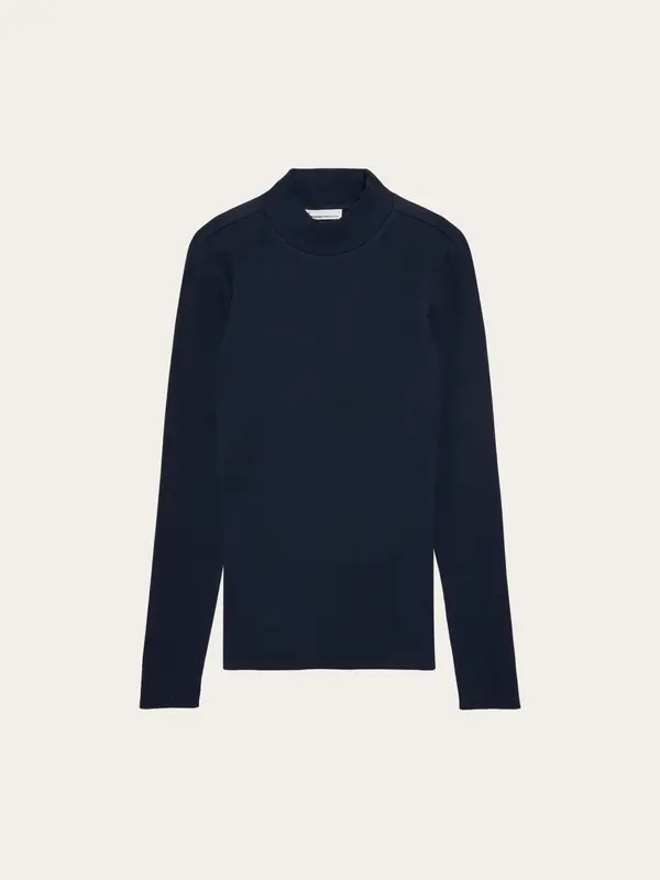 Rib high neck LS - Night Sky