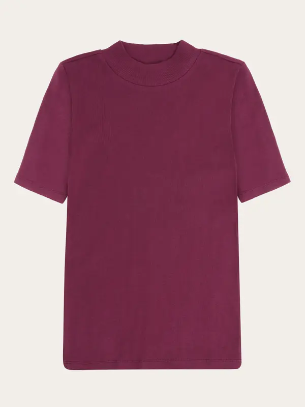 Rib high neck short sleeve - Fig