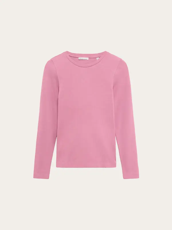 Rib Scoop neck long sleeved - Orchid Haze