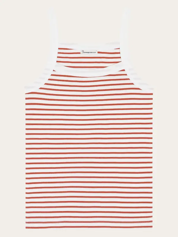 Rib strap top - Orange