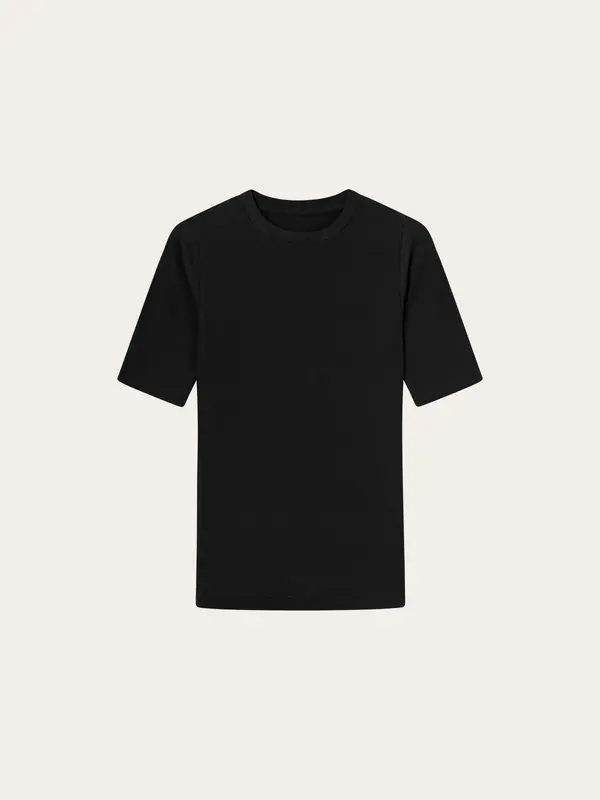 Rib t-shirt - Black Jet