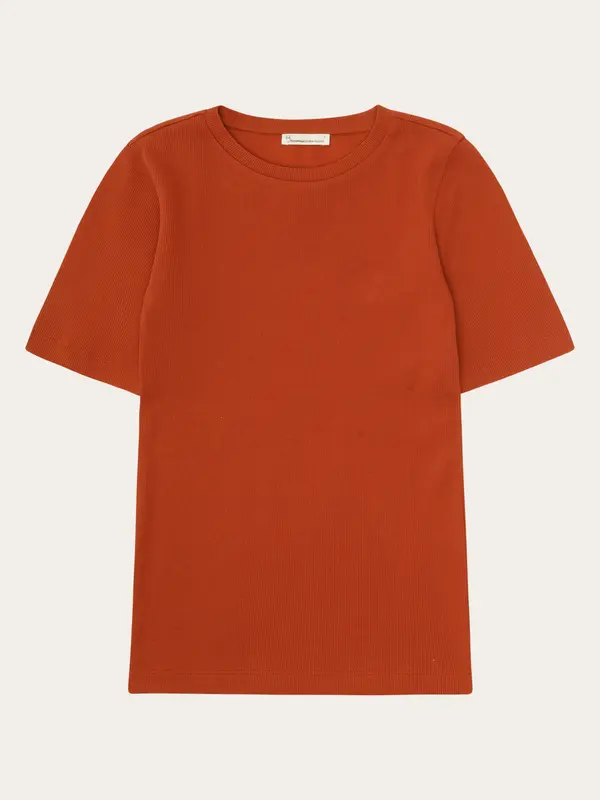 Rib t-shirt - Burnt Brick