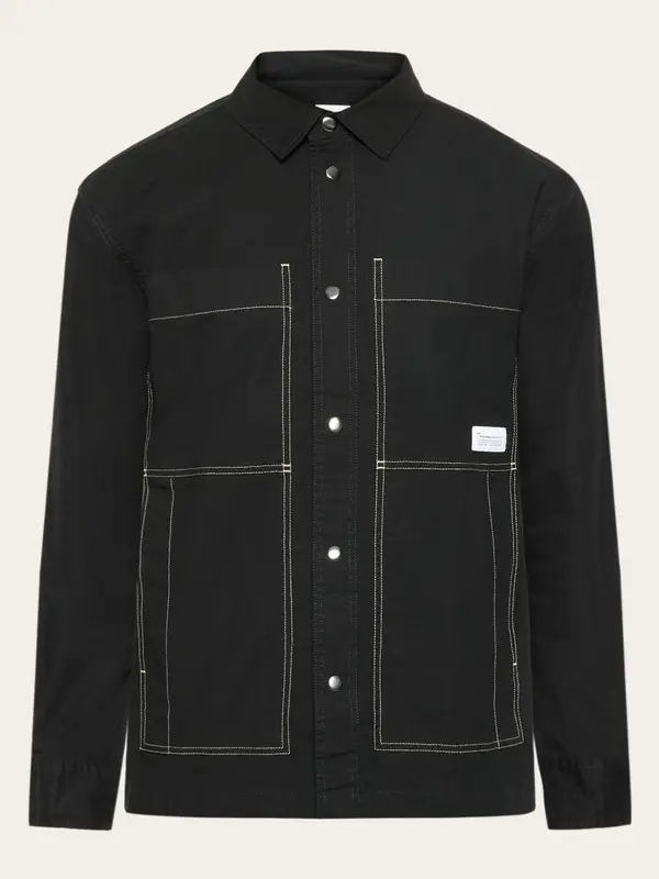 Ripstop overshirt - GOTS/Vegan - Black Jet