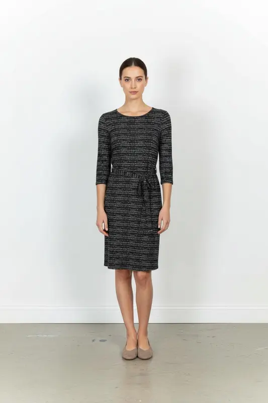 Robe Ajustée Noire et Grise - Taille M/38
