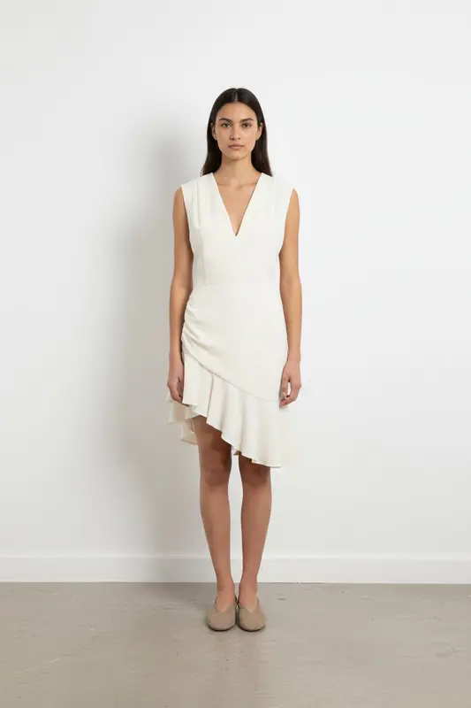 Robe Asymétrique Blanche - Taille XS/34