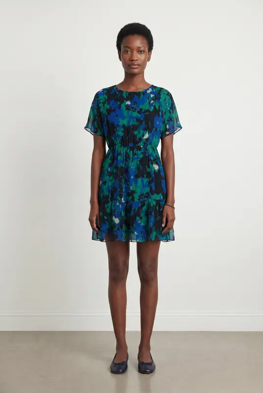 Robe Bleu et Verte - Taille XS/34