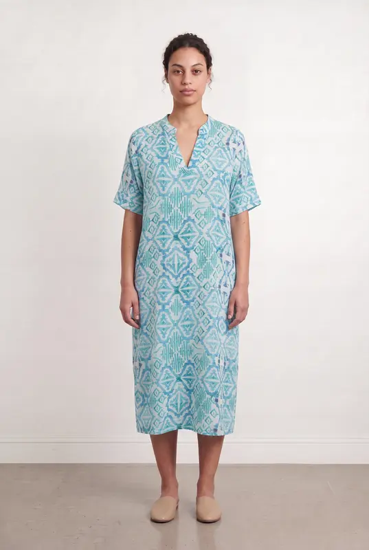 Robe Bleue et Blanche - Taille L/40