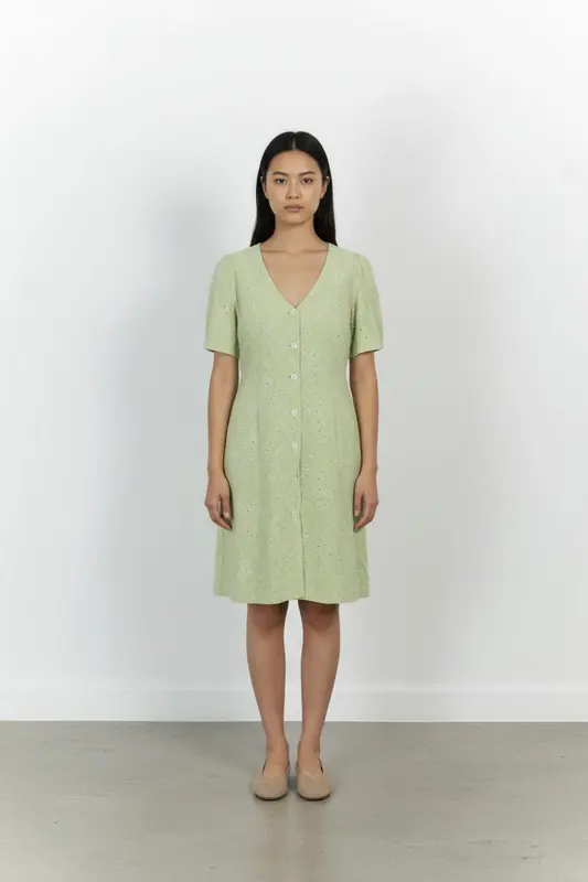 Robe Boutonnée Verte - Taille S/36