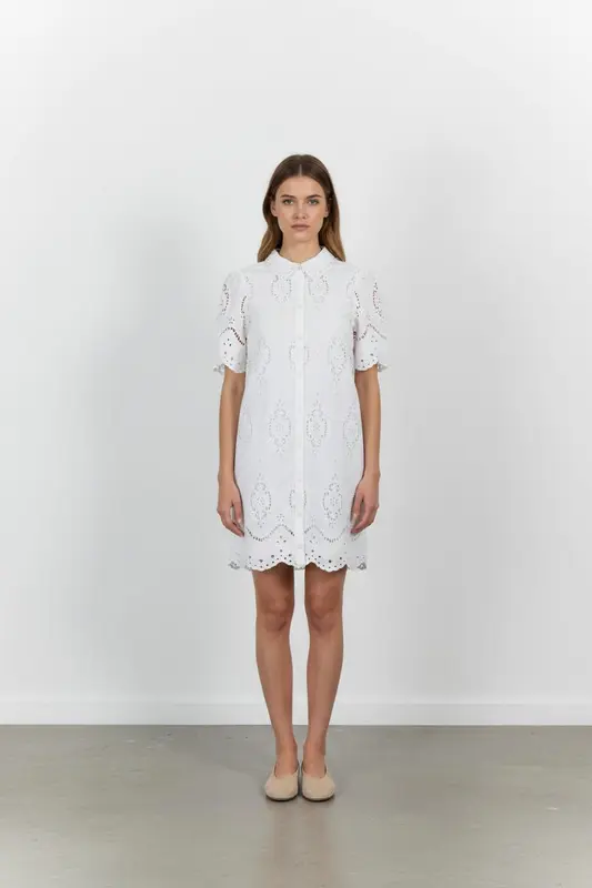 Robe Brodée Blanche - Taille S/36