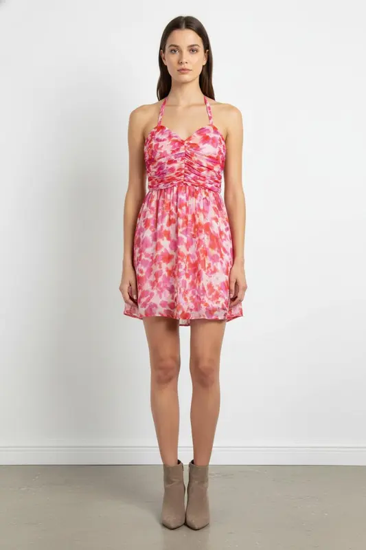 Robe Bustier Rose et Rouge - Taille XL/42