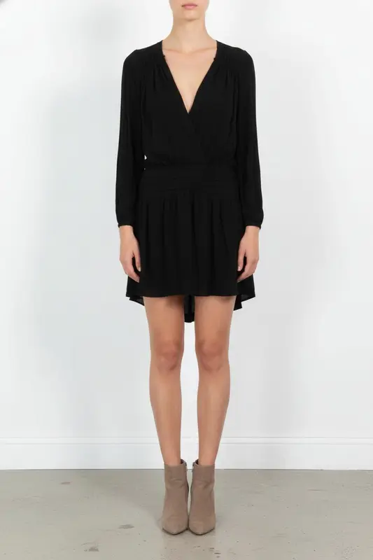 Robe Cache-Cœur Noire - Taille XS/34