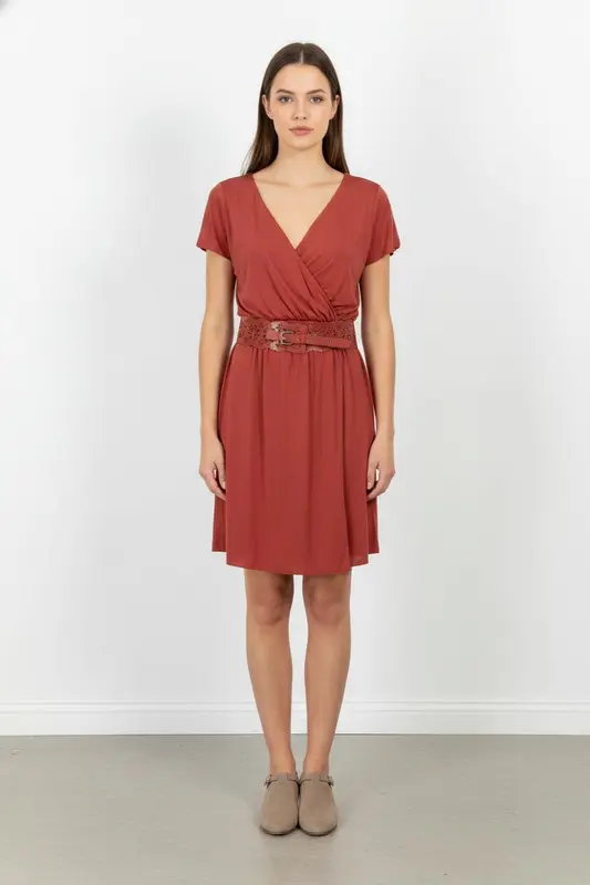 Robe Cache-Cœur Rouge - Taille L/40