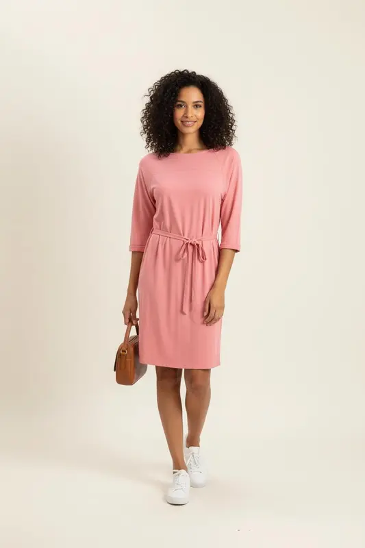 Robe Ceinturée Rose - Taille M/38