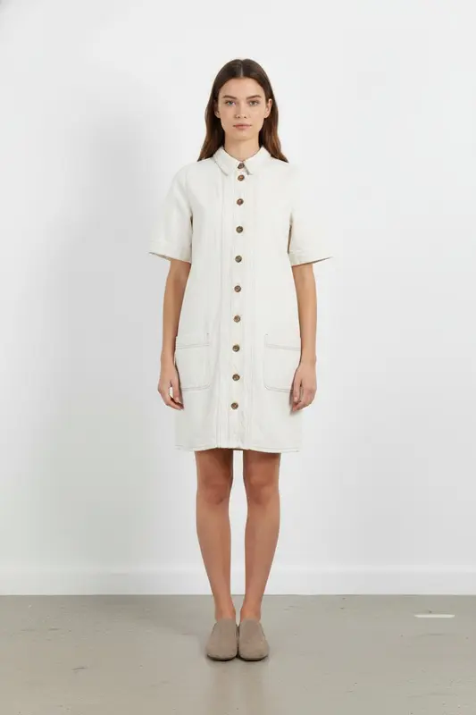 Robe Chemise Beige - Taille M/38 - imparfaites