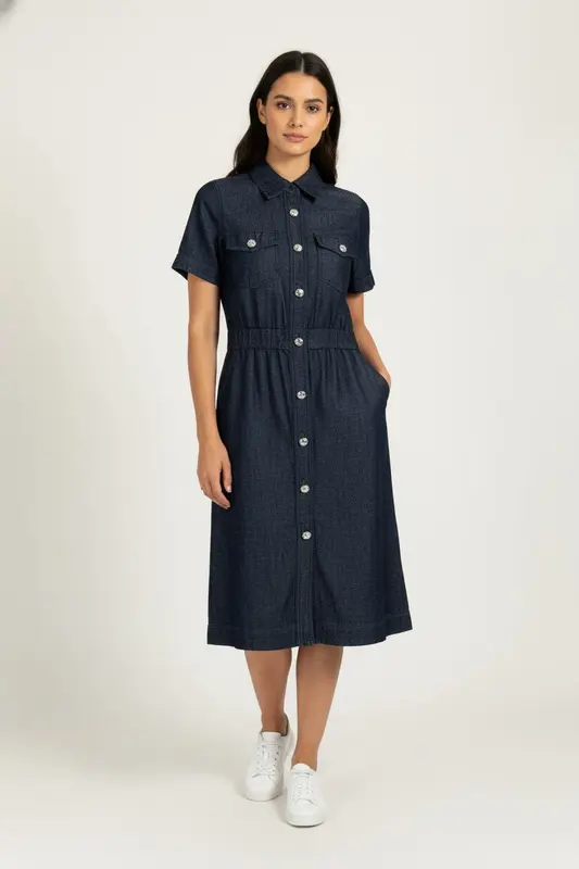 Robe Chemise Bleu - Taille S/36