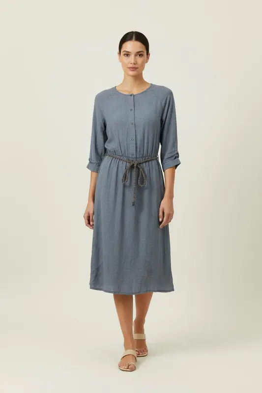 Robe Chemise Bleue - Taille S/36