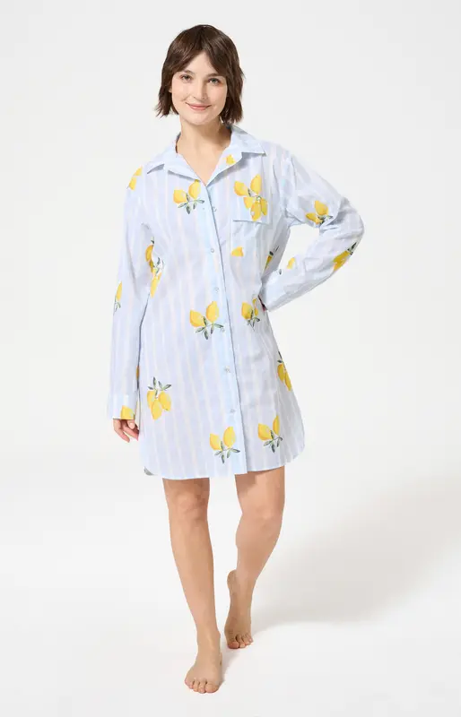 Robe chemise en voile de coton - Lemon chérie