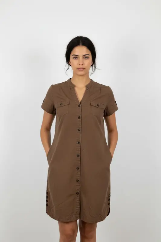 Robe Chemise Marron - Taille L/40