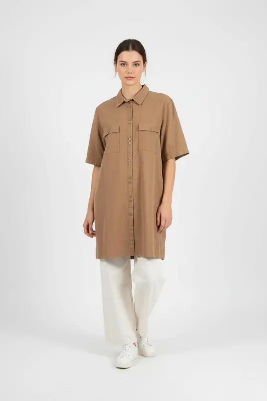 Robe Chemise Marron - Taille XL/42