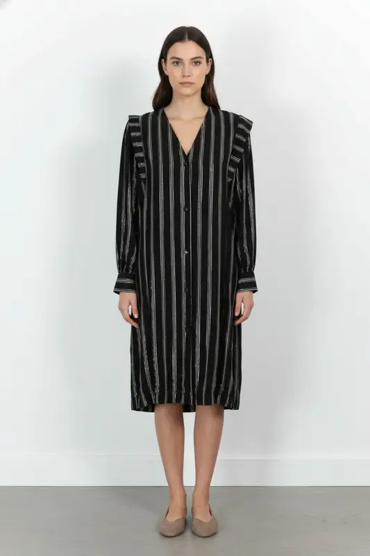 Robe Chemise Noire et Blanche - Taille M/38