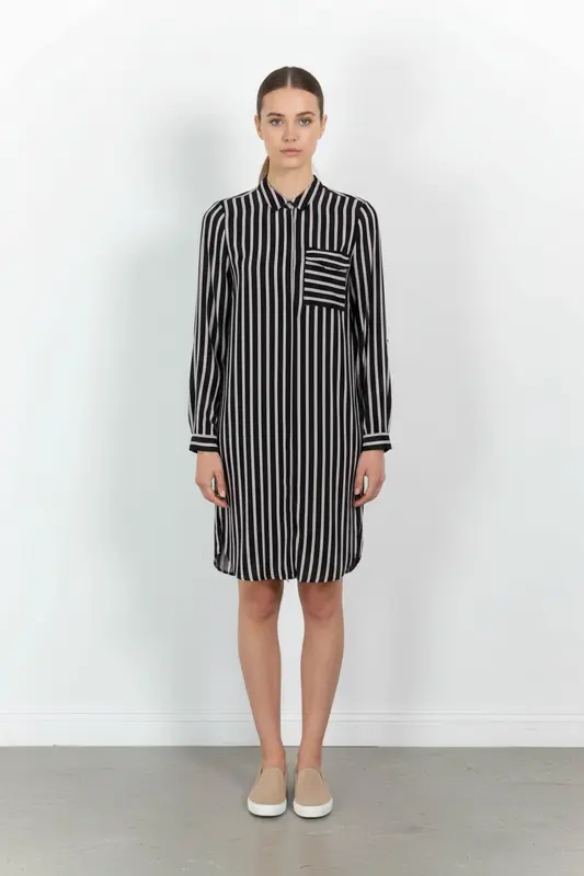 Robe Chemise Noire et Blanche - Taille S/36