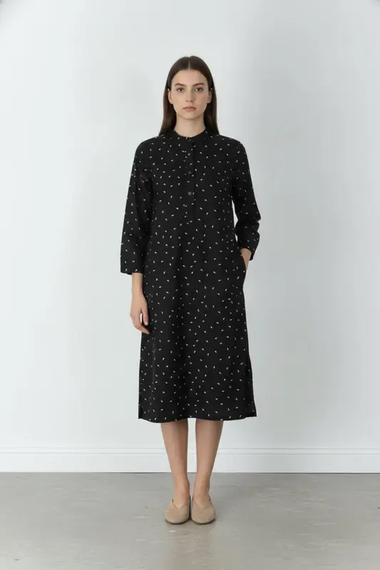 Robe Chemise Noire et Blanche - Taille XS/34
