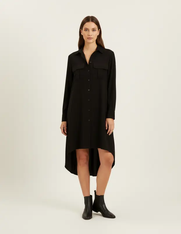 Robe Chemise Noire - Taille M/38