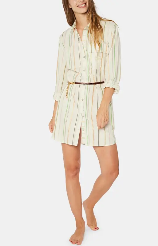 Robe Chemise Rayé - Sunset