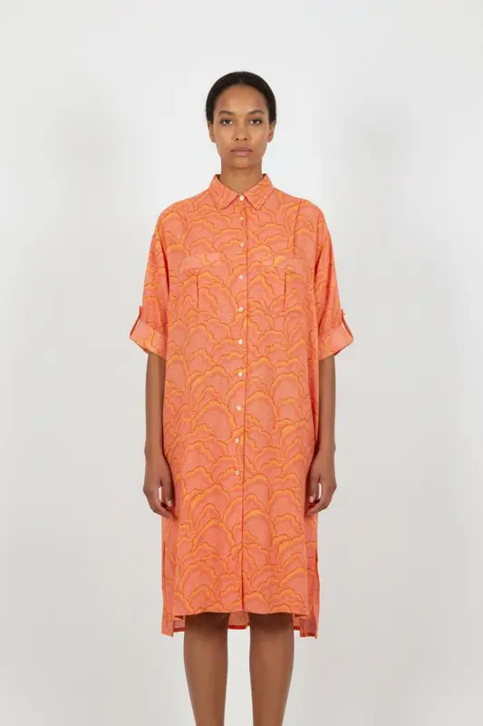 Robe Chemise Rose et Orange - Taille S/36