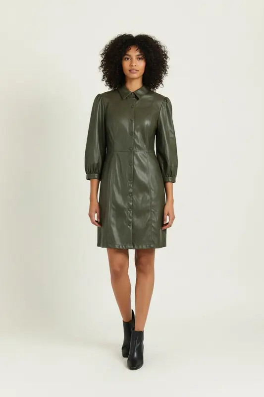 Robe Chemise Verte - Taille XL/42