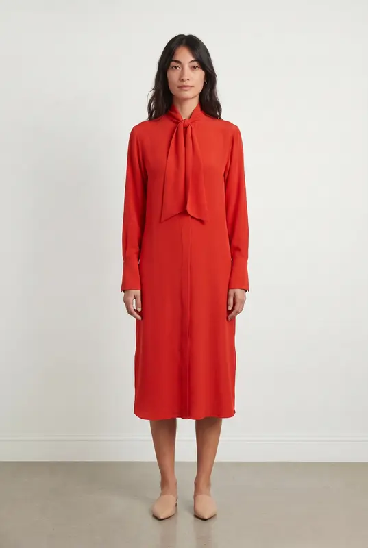 Robe Chemisier Rouge - Taille XS/34