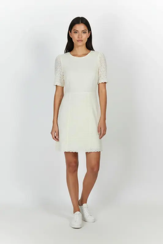 Robe Courte Beige - Taille L/40